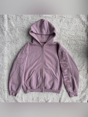 Purple SET ACTIVE zip up hoodie